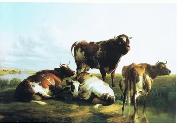 En una granja lechera